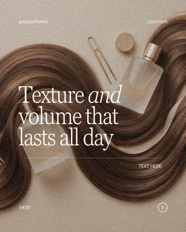 Customizable Canva Instagram post template for hairstylists — example 3