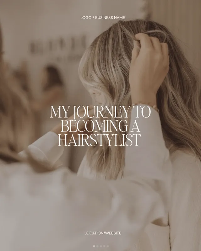 Customizable Canva Instagram post template for hairstylists — example 5