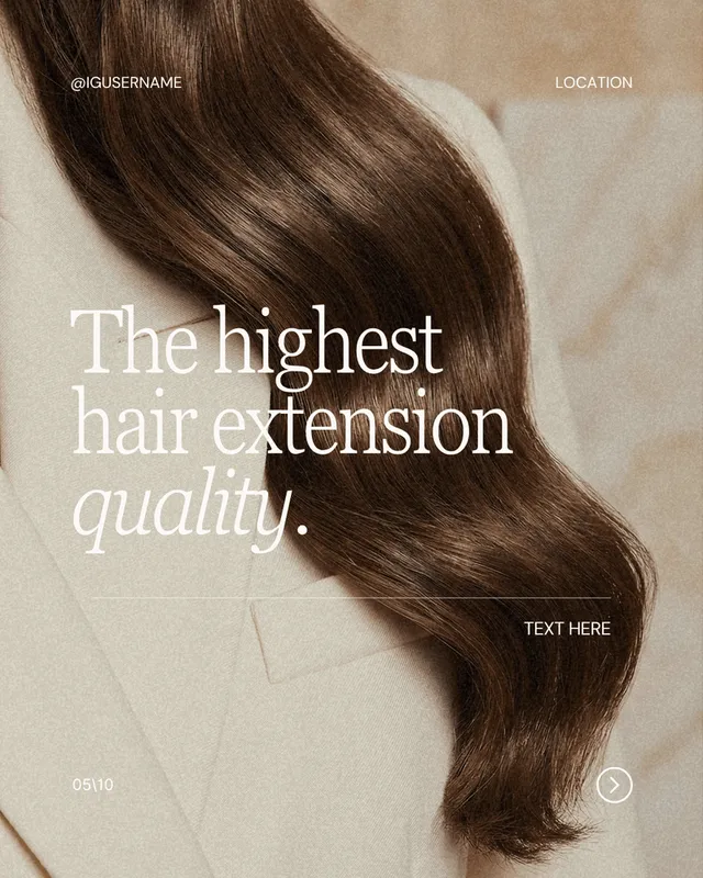 Customizable Canva Instagram post template for hairstylists — example 8